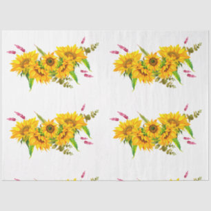 Boho Skull and Flowers Series Design 5 Tissue Paper