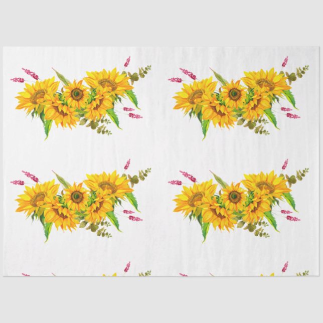 Boho Skull and Flowers Series Design 5 Tissue Paper (Front)