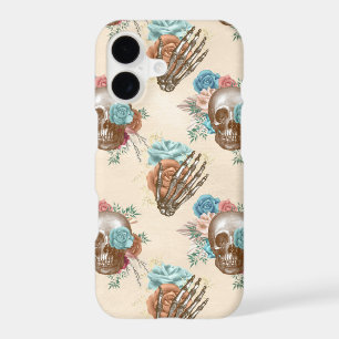 Boho Skull and Skeleton with Roses