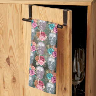 Boho Skull Series Design 10   Tea Towel