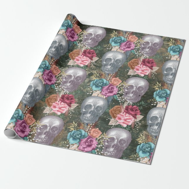 Boho Skull Series Design 10  Wrapping Paper (Unrolled)