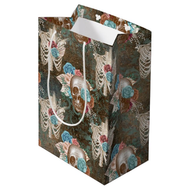 Boho Skull Series Design 13 Medium Gift Bag (Back Angled)