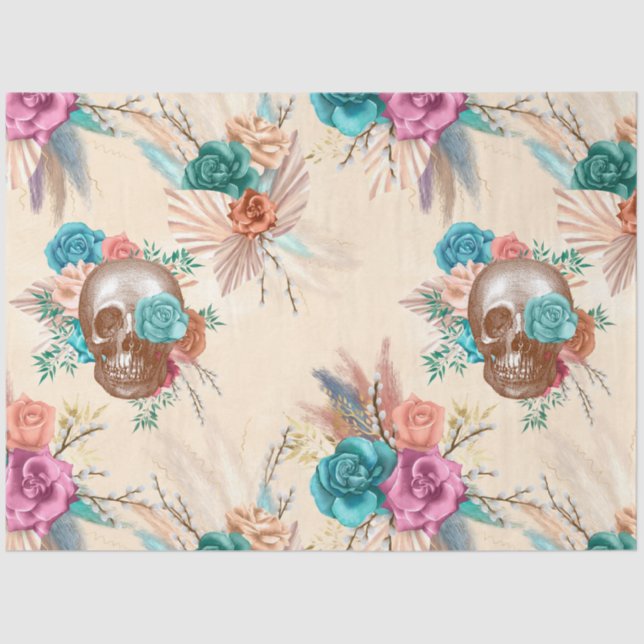 Boho Skull Series Design 2 Tissue Paper (Front)