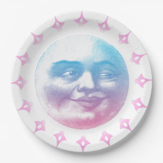 Boho Smiling Moon Paper Plate