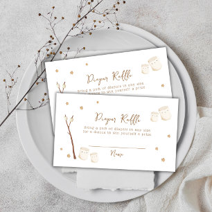 Boho S'more Fun Stars Diaper Raffle Baby Shower  Enclosure Card