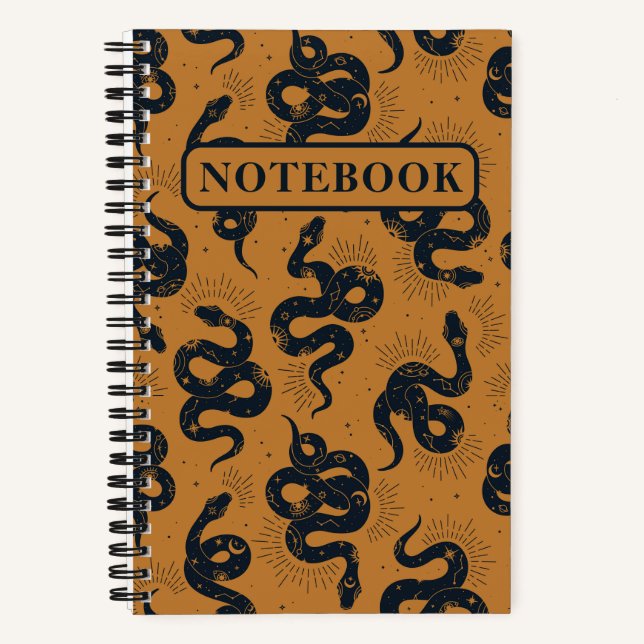 Boho Snakes Pretty Notebook (Front)