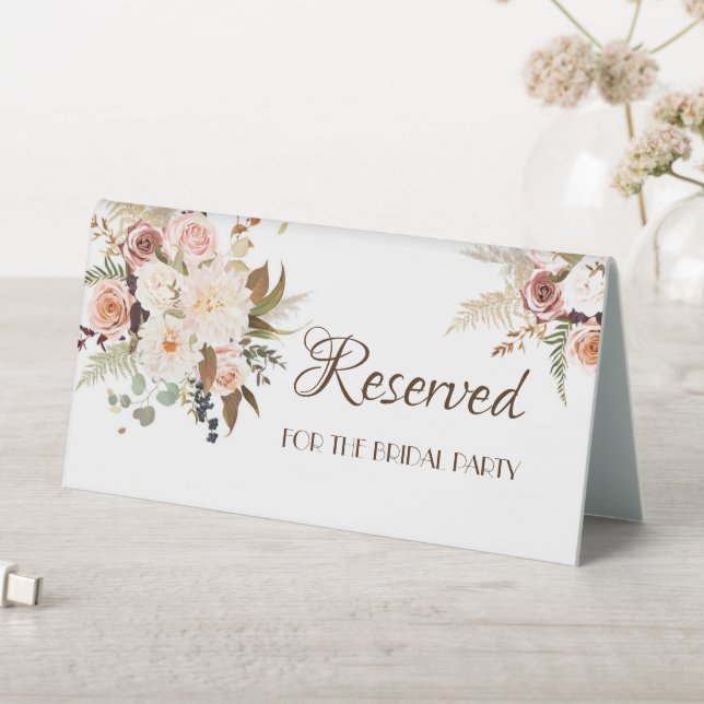 Boho Soft Coloured Rose/White Flowers Reserved  (In SItu (Table))