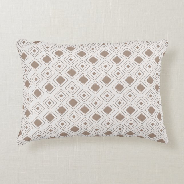 Boho Soft Neutral Tribal Geometric Aztec Pattern Decorative Cushion (Front)