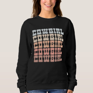 Boho South Western Desert Groovy 70s Cowgirl 2 Sweatshirt