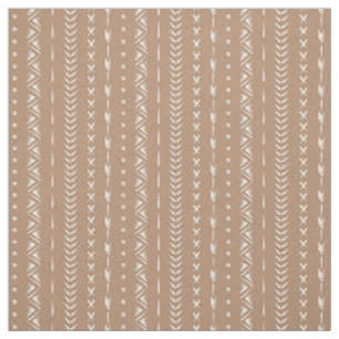 Boho Southern Geometric Stripe Warm Neutral Tan Fabric