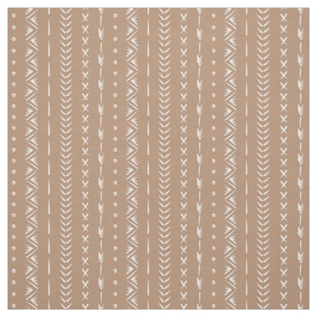 Boho Southern Geometric Stripe Warm Neutral Tan Fabric (Swatch)