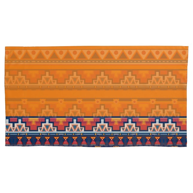 Boho Southwest Santa Fe Desert Style Geometric Pillowcase (Front)