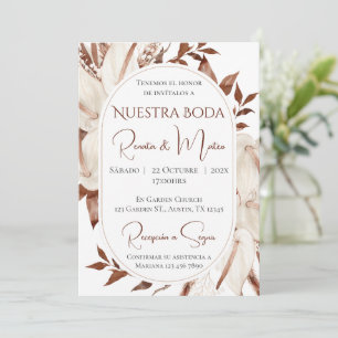 Boho Spanish Wedding Invitation