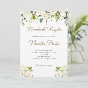 Boho Spanish Wedding Invitation