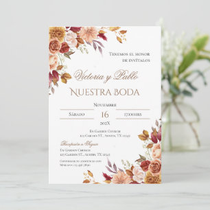 Boho Spanish Wedding Invitation