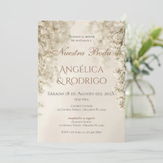 Boho Spanish Wedding Invitation