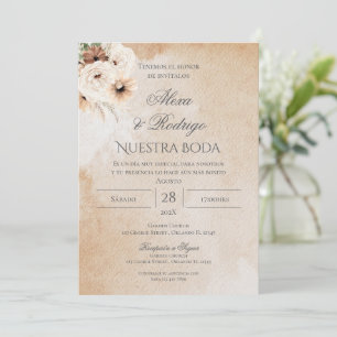 Boho Spanish Wedding Invitation