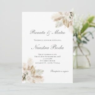 Boho Spanish Wedding Invitation