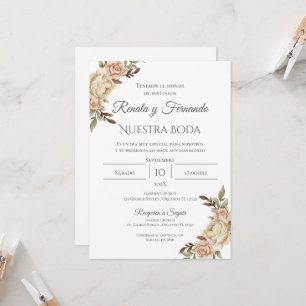Boho Spanish Wedding Invitation