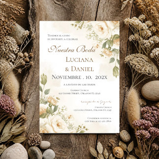 Boho Spanish Wedding Invitation