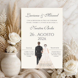 Boho Spanish Wedding Invitation
