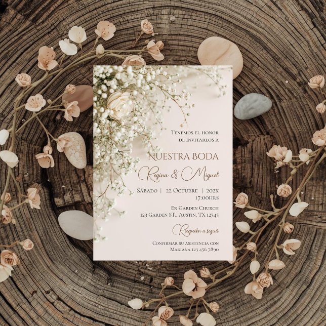 Boho Spanish Wedding Invitation (Creator Uploaded)