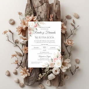 Boho Spanish Wedding Invitation