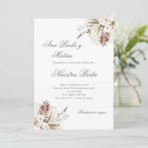 Boho Spanish Wedding Invitation
