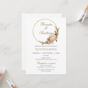 Boho Spanish Wedding Invitation