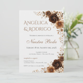 Boho Spanish Wedding Invitation