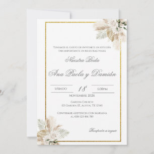 Boho Spanish Wedding Invitation