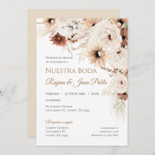 Boho Spanish Wedding Invitation