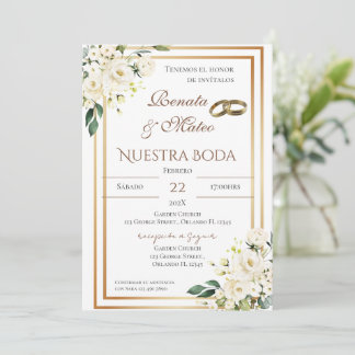Boho Spanish Wedding Invitation