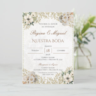 Boho Spanish Wedding Invitation