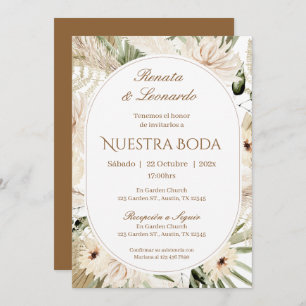 Boho Spanish Wedding Invitation