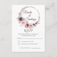 Boho Spanish Wedding RSVP Card
