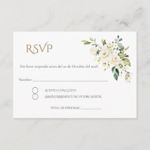 Boho Spanish Wedding RSVP Card