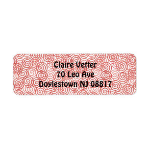 Boho Spirals Return Address Label