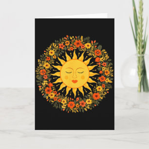 Boho Spiritual Sun Cute Bohemian Celestial Hippie  Card
