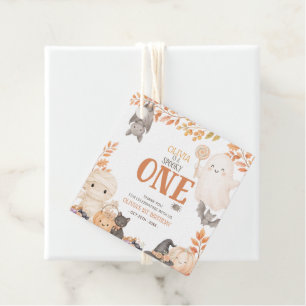 Boho Spooky One 1st Birthday Cute Ghost Halloween Favour Tags