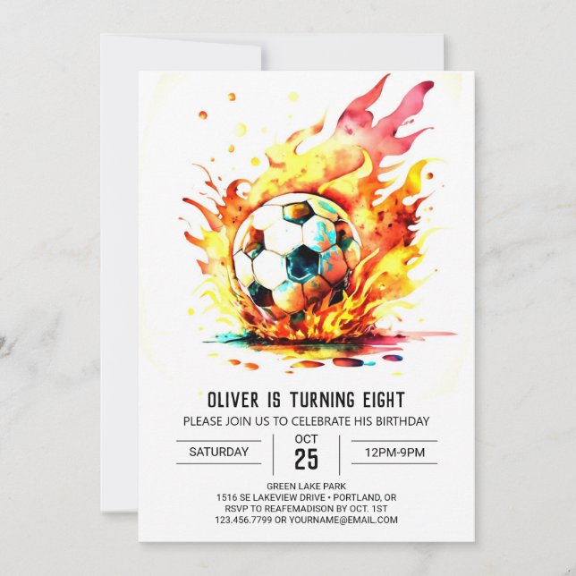 Boho Sports Online Kids Birthday Invitation (Front)