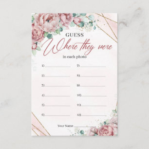 Boho Spring Blush floral gold Where they were card