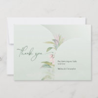 Boho spring greenery eucalyptus blush baby thank y