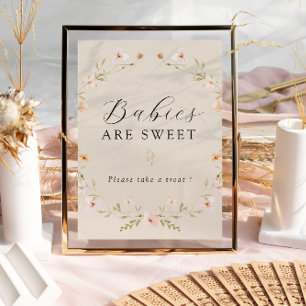 Boho Spring Wildflower Babies Are Sweet Sign