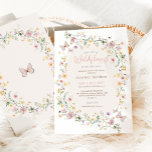 Boho Spring Wildflower Garden Girl Baby Shower Invitation<br><div class="desc">Embraced in a harmonious palette of soft pastels, from gentle pinks to dreamy blushes, soothing lavenders, cheerful yellows, and serene blues, our wildflower baby shower invitation is a heartfelt tribute to the magic of new beginnings. Let it set the tone for a day brimming with joy, laughter, and the sweet...</div>