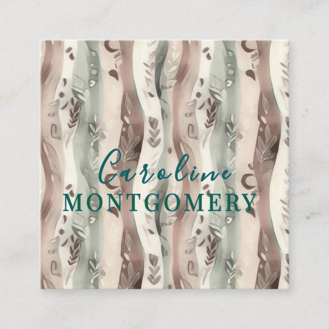 Boho  square business card (Front)