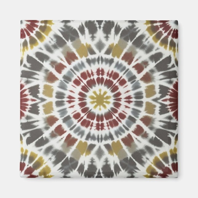 Boho Starburst Tie Dye Magnet (Front)