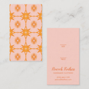 Boho Stars Clothing Jewellery Price Size Hang Tag 