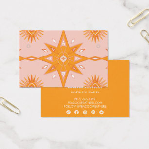 Boho Stars Earring Necklace Jewellery Display Card