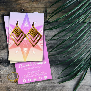 Boho Stars Earring Necklace Jewellery Display Card